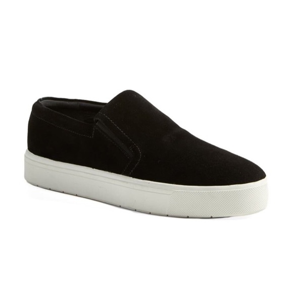 Vince Black Bowen Slip On Suede Shoes - Picture 1 of 10